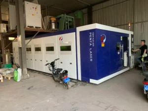 Penta fiber laser cutting machine for stainless steel sheet fabrication at ZEMSS factory China