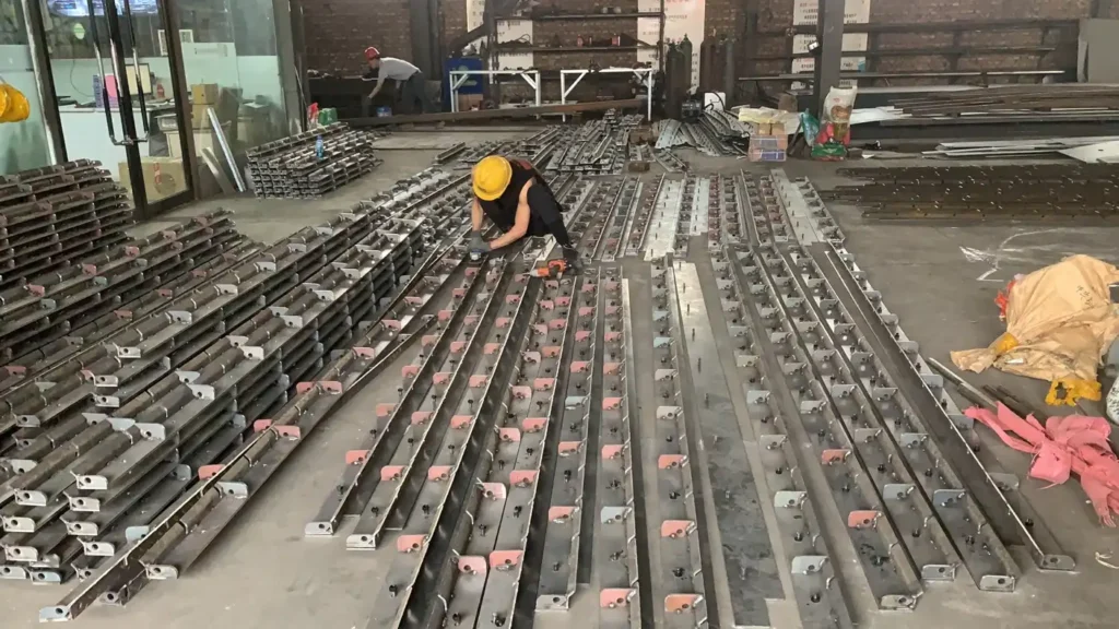 custom welded steel assembly for industrial fabrication and mechanical equipment manufacturing