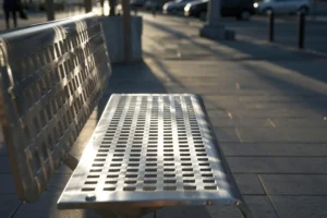 durable stainless steel outdoor chair for public spaces and site furnishings