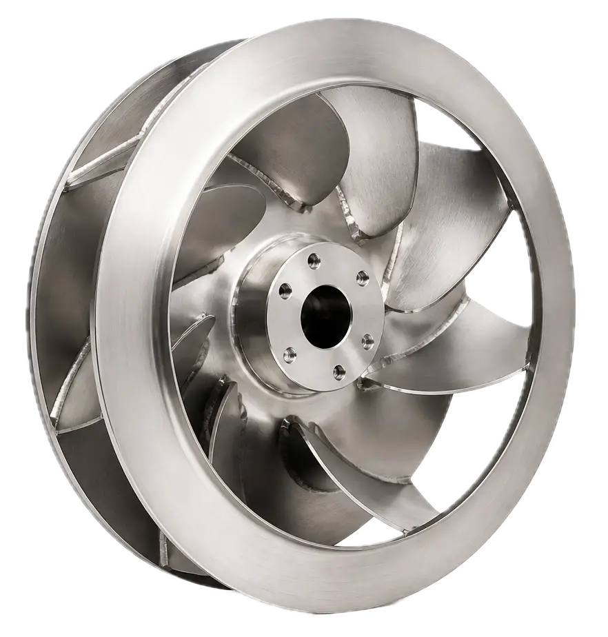 industrial stainless steel fan impellers for ventilation and mechanical systems