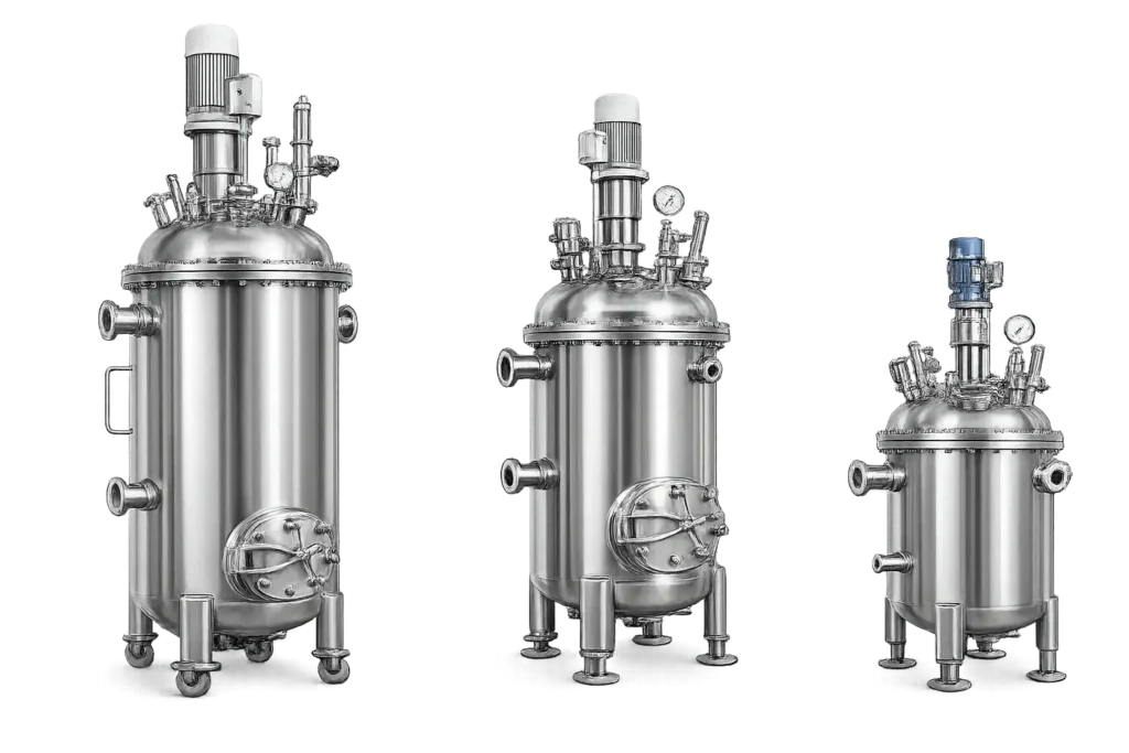stainless steel pharmaceutical reactors for GMP compliant chemical and drug processing systems