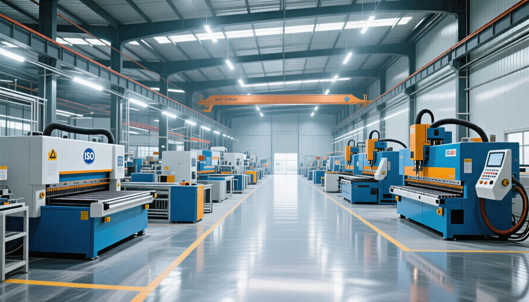 Modern stainless steel fabrication factory production floor in China