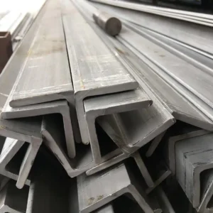 Stacked equal and unequal stainless steel angle bars