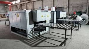 Stainless steel sheet and plate processing production line at manufacturing facility