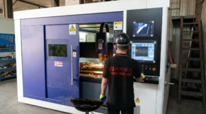 Panoramic view of stainless steel processing factory workshop in Taiyuan Shanxi China