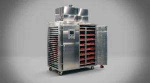 Commercial grade stainless steel kitchen processing equipment for food manufacturing