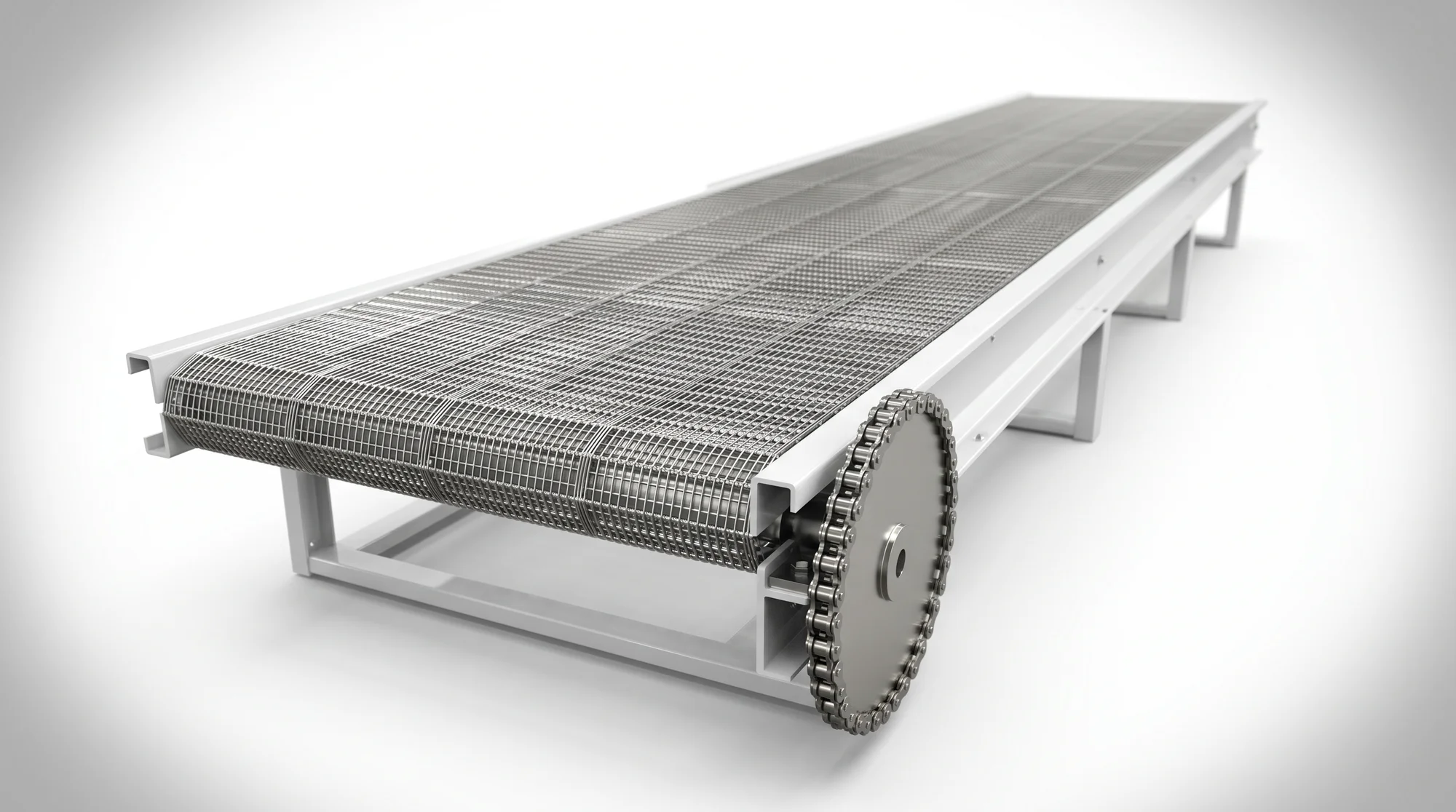 Food grade stainless steel belt conveyor system for food processing production line
