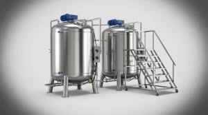 Food grade 316L stainless steel storage container tank for food processing plant