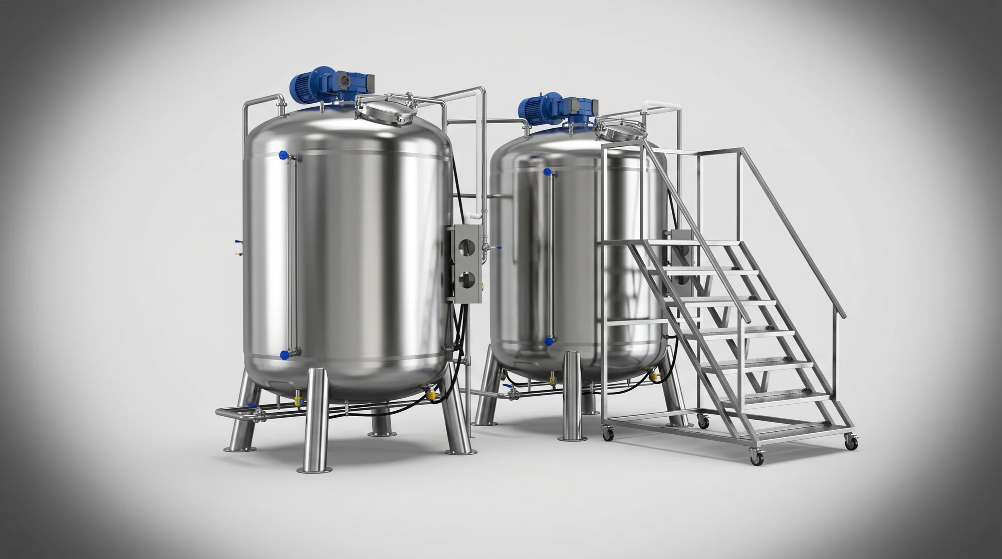 Food grade 316L stainless steel storage container tank for food processing plant