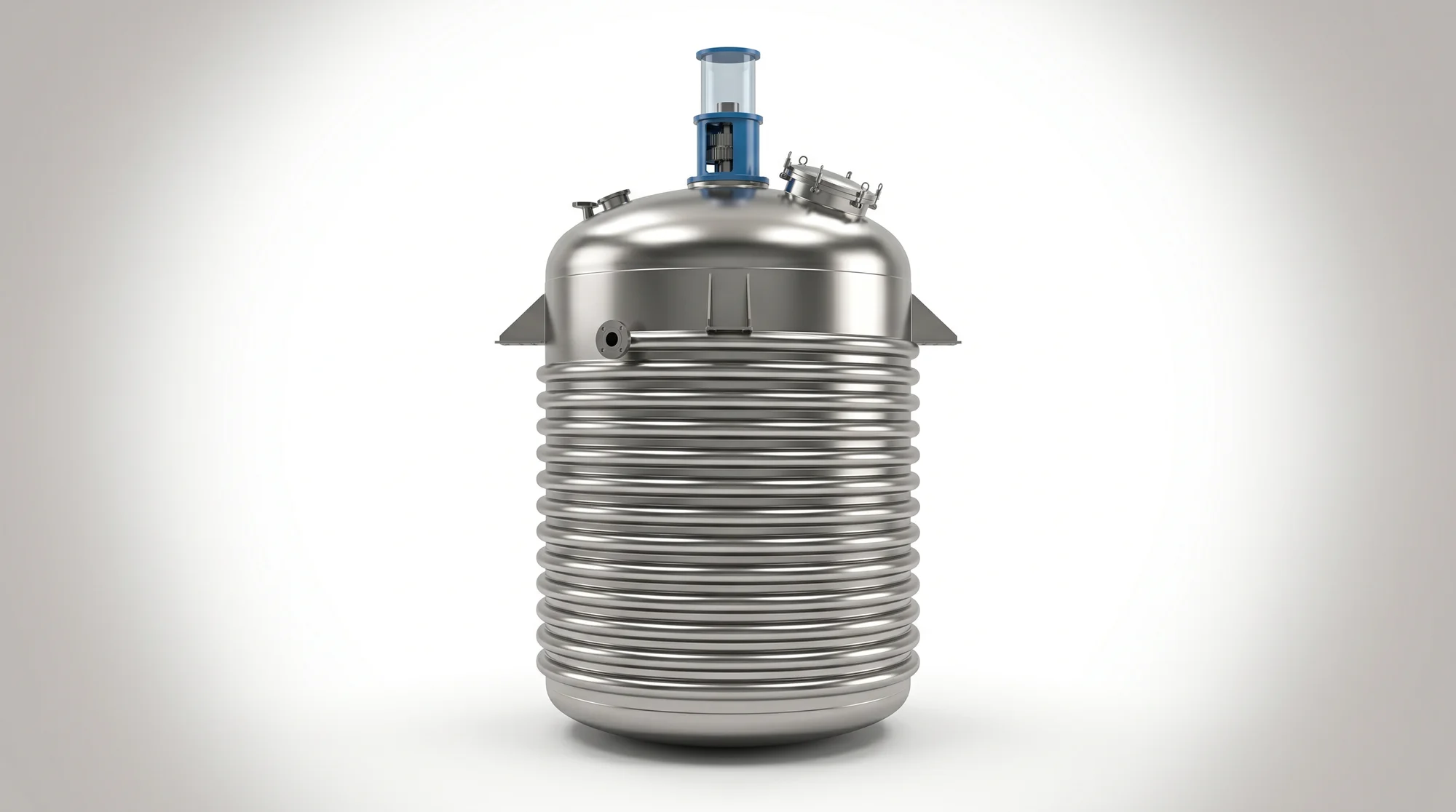 316L stainless steel chemical reactor vessel with agitator for industrial synthesis and processing