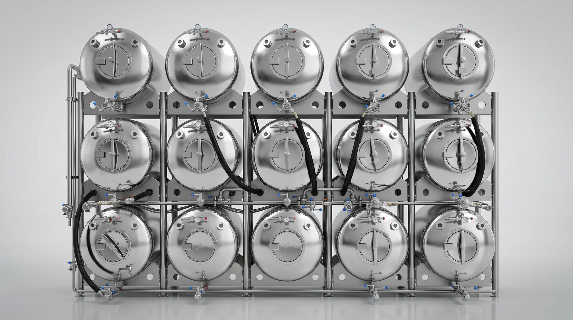 Integrated stainless steel chemical processing equipment system for industrial chemical plant