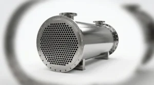 Industrial grade stainless steel tube heat exchanger for chemical and process heating applications