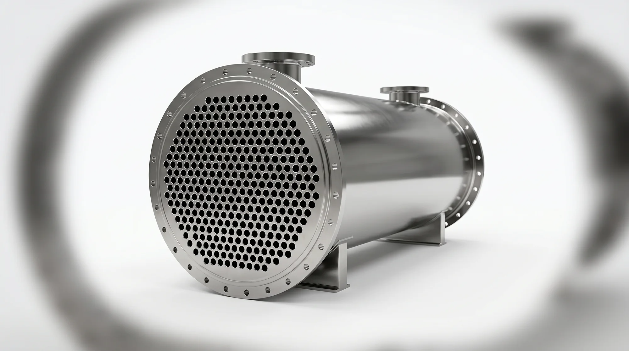 Industrial grade stainless steel tube heat exchanger for chemical and process heating applications