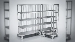 Stainless steel silent-run medical utility cart and trolley for hospital use