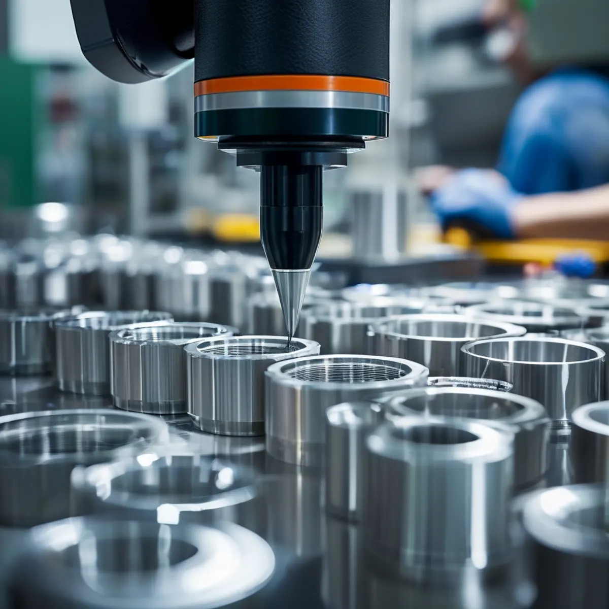 Dimensional inspection of machined stainless steel components before shipment Dimensional inspection of machined stainless steel components before shipment