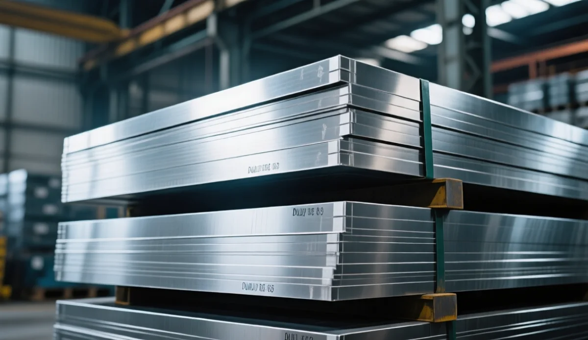 2205 vs 2507 duplex stainless steel Duplex stainless steel plates stacked in a warehouse