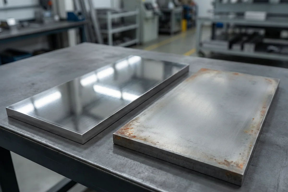 Comparison of 304 and 201 stainless steel plates