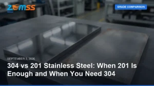 304 vs 201 Stainless Steel: When 201 Is Enough and When You Need 304 - zemsteel article cover