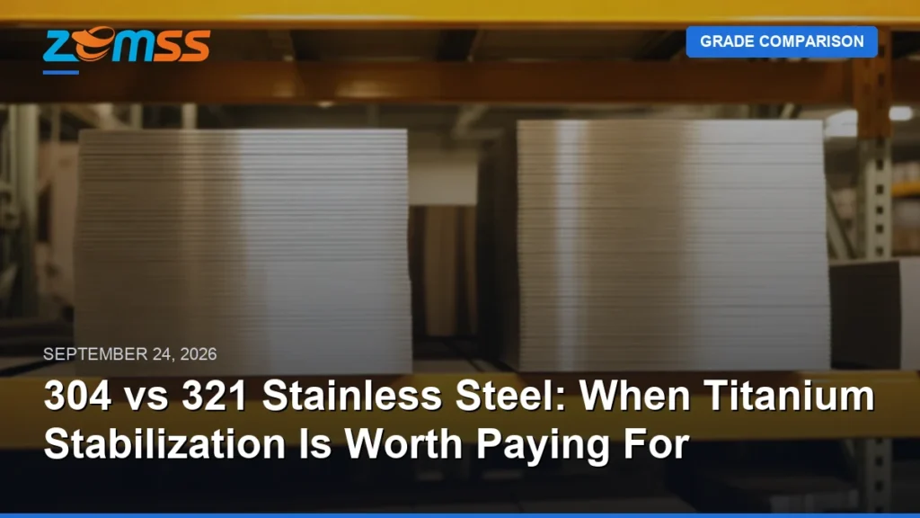 304 vs 321 Stainless Steel: When Titanium Stabilization Is Worth Paying For - zemsteel article cover