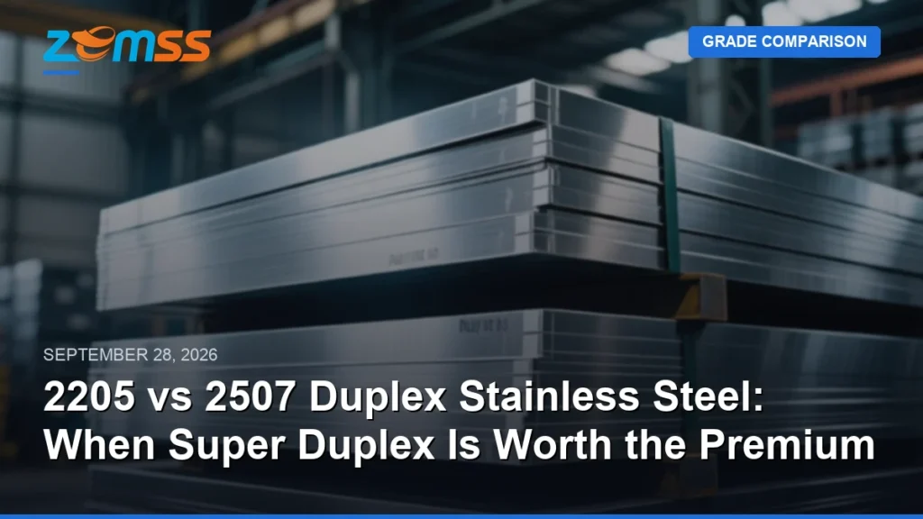 2205 vs 2507 Duplex Stainless Steel: When Super Duplex Is Worth the Premium - zemsteel article cover