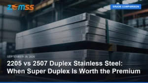 2205 vs 2507 Duplex Stainless Steel: When Super Duplex Is Worth the Premium - zemsteel article cover