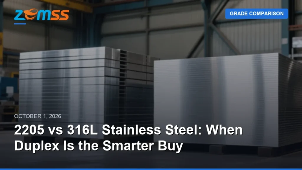 2205 vs 316L Stainless Steel: When Duplex Is the Smarter Buy - zemsteel article cover